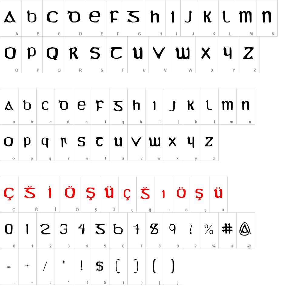 YY Uncial Most Irish font